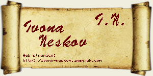 Ivona Neškov vizit kartica